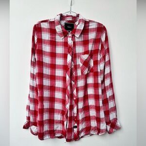 Rails Women's Red / White Plaid Shirt, Small S‎